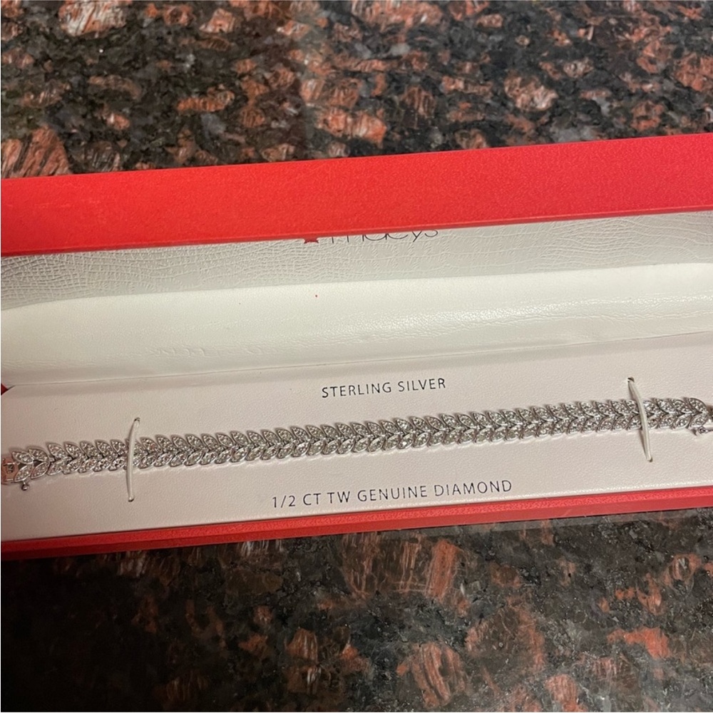 Sterling Silver Diamond Bracelet